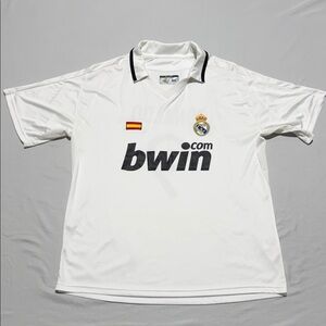 Men’s Real Madrid Jersey Ronaldo 9 - White Bwin Logo Size XL